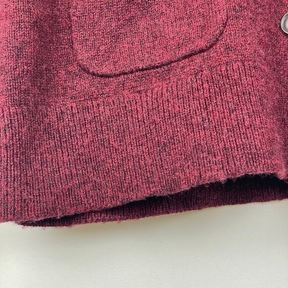 Pendleton Women Wool Cardigan Sweater Button Down Slightly Oversize Red Maroon S - Picture 8 of 16